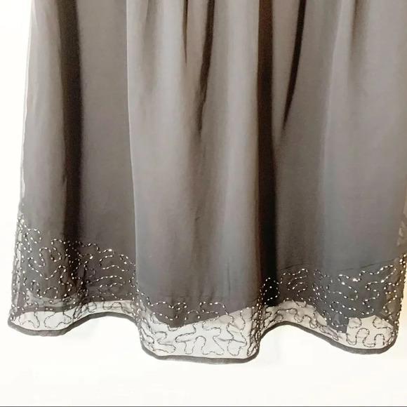 American Eagle Black‎ Sleeveless Dress Cutout Detail Sparkles Beaded Size 6 New - Picture 4 of 8
